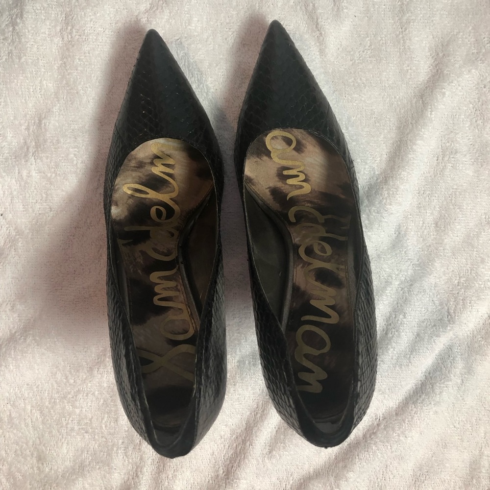 Sam Edelman Black Python Metal Heel Danielle - image 6